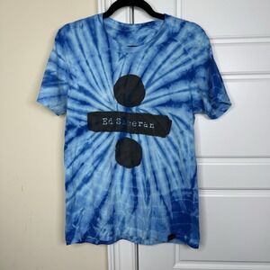 Ed Sheeran Divide Tie Dye T-Shirt Unisex Small Blue Tour Merch